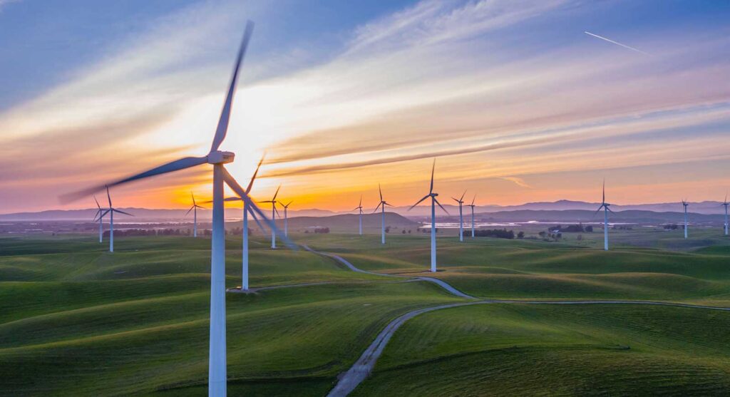 Windräder viele au den Feldern